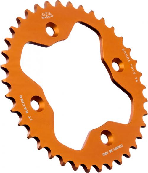 JT SPROCKETS REAR RACELITE ALU 38T ORANGE, 520 JTA088138ORG