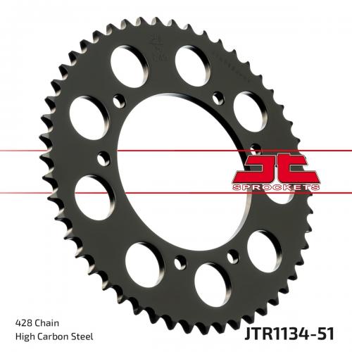 JT SPROCKETS REAR STEEL 51T, 428 JTR113451
