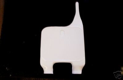 1990-1993 KTM Front Number Plate White