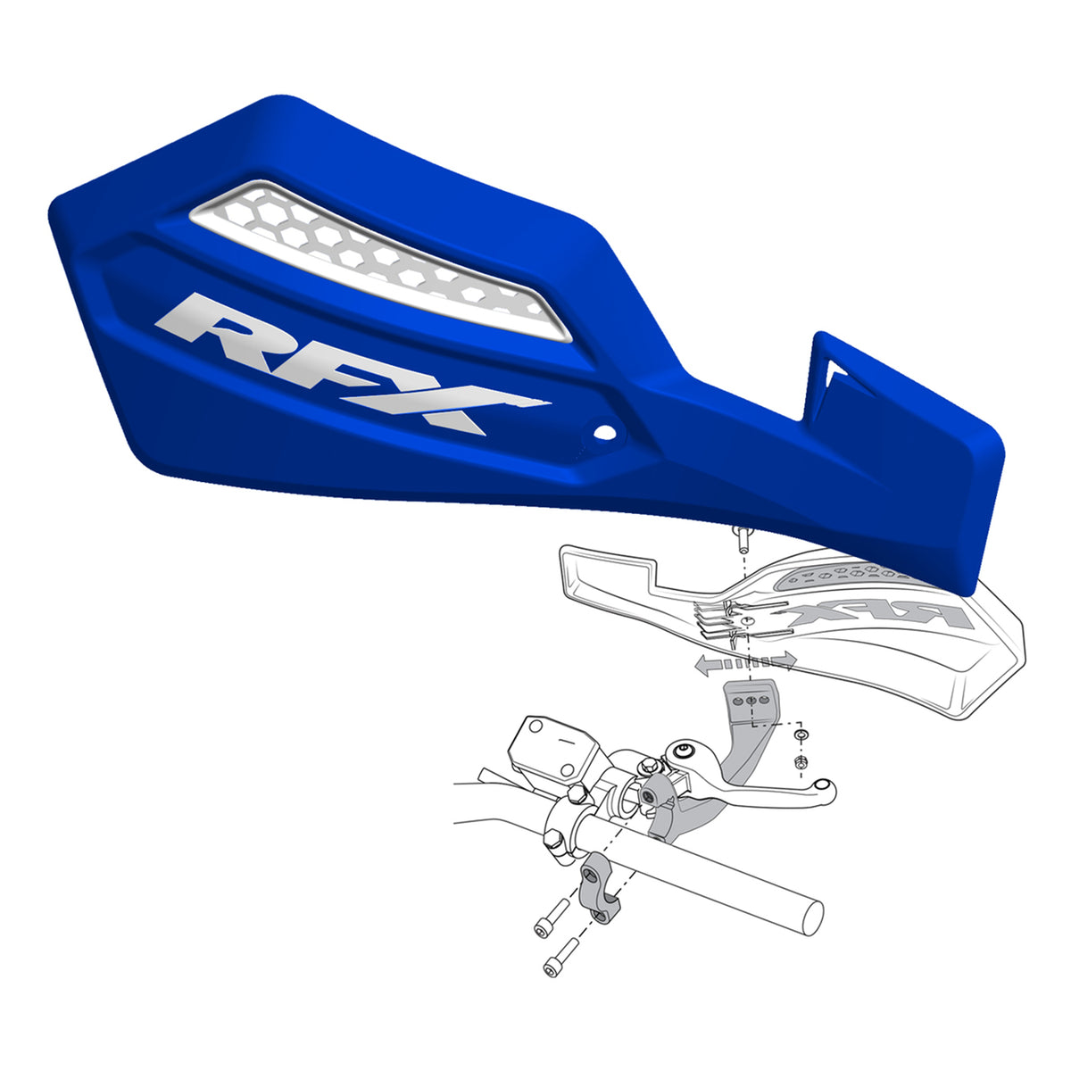 Race Handguard Inc Fitting Kit FXGU3010055BU