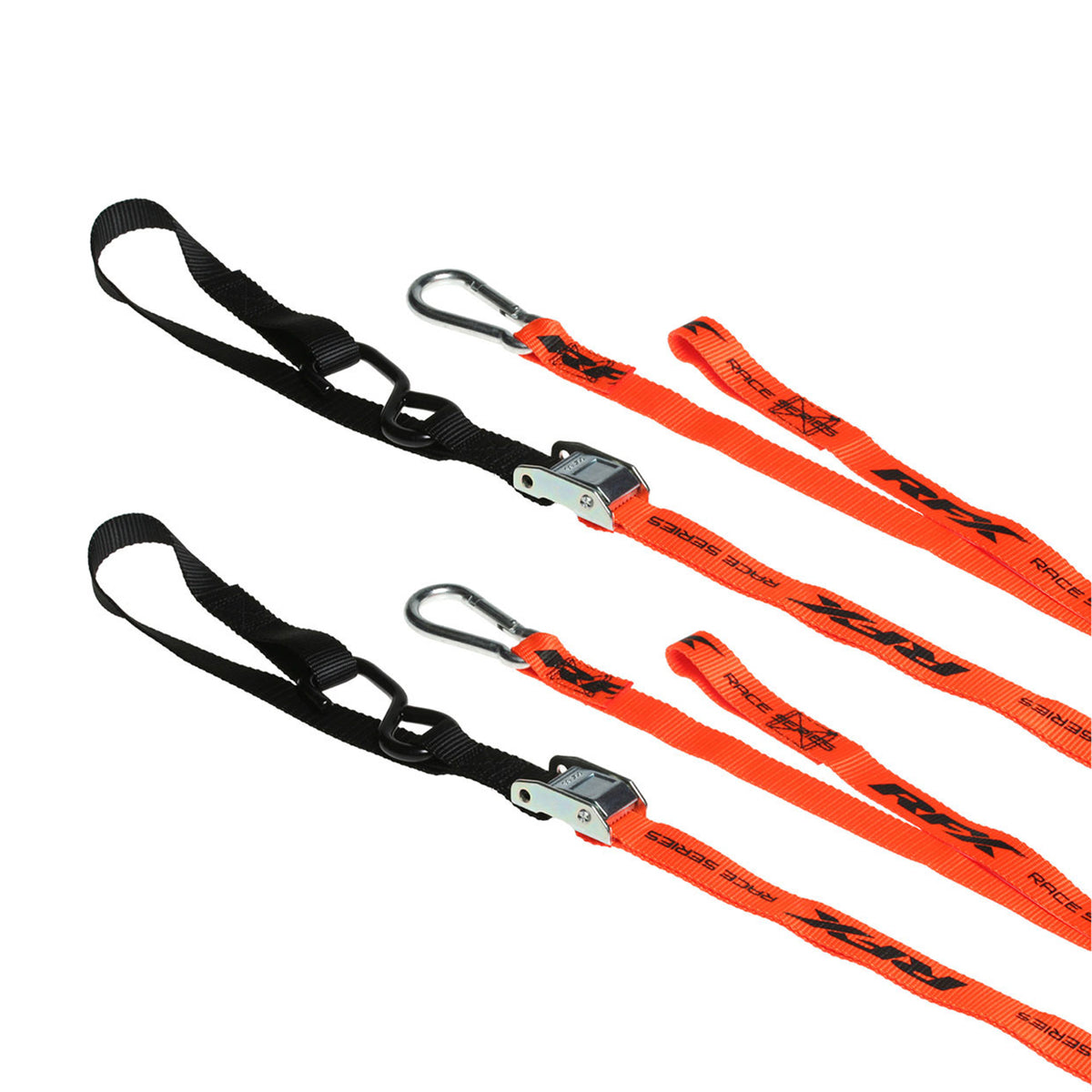 Race Tie Downs with extra loop and carabiner clip FXTD3000055OR