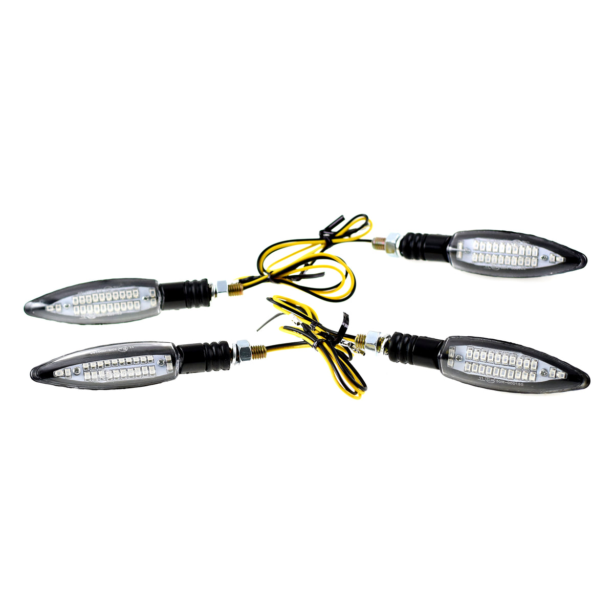 Indicator Sequential LED Clear Black Oval (4 Pack) 1011 BL LONG CLEAR