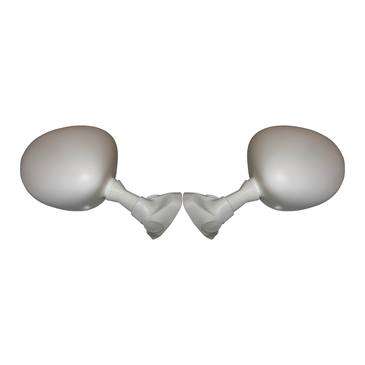 Mirrors Fairing White Round Left & Right 60-4049W
