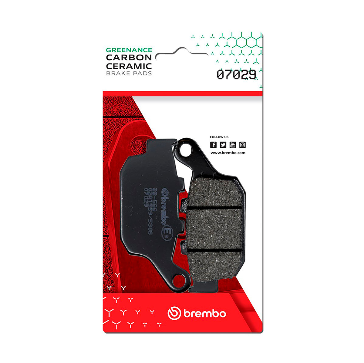 Brake Pads Scooter Carbon Ceramic (Rear) - 07029 07029 (0303)