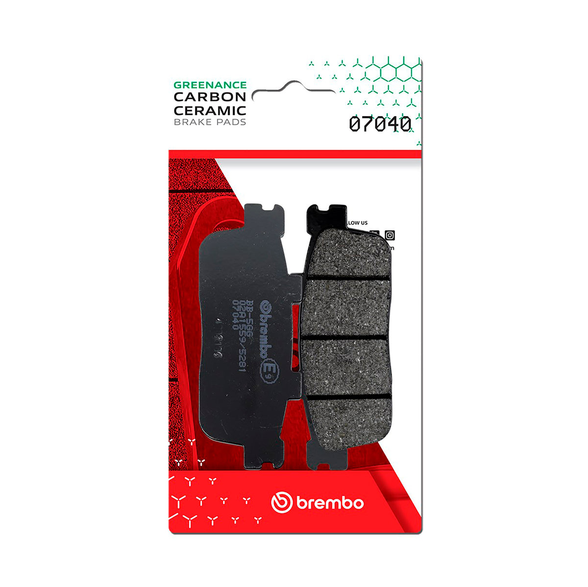 Brake Pads Scooter Carbon (L / R / R) - 07040CC 07040 (0303)
