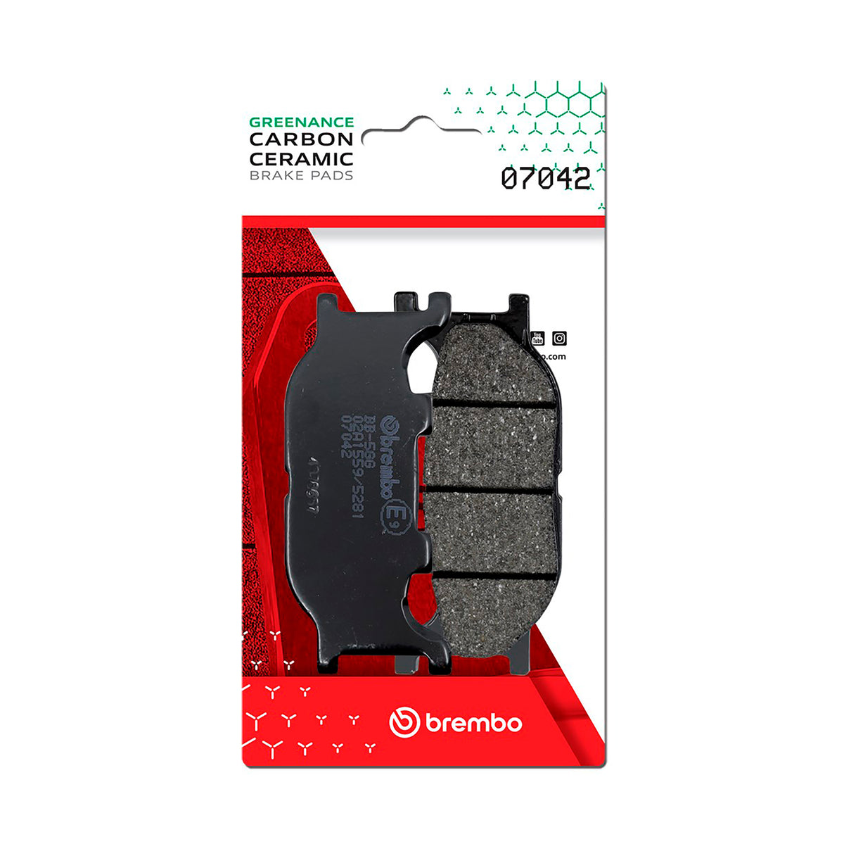 Brake Pads Scooter Carbon Ceramic (Front) - 07042 07042 (0303)