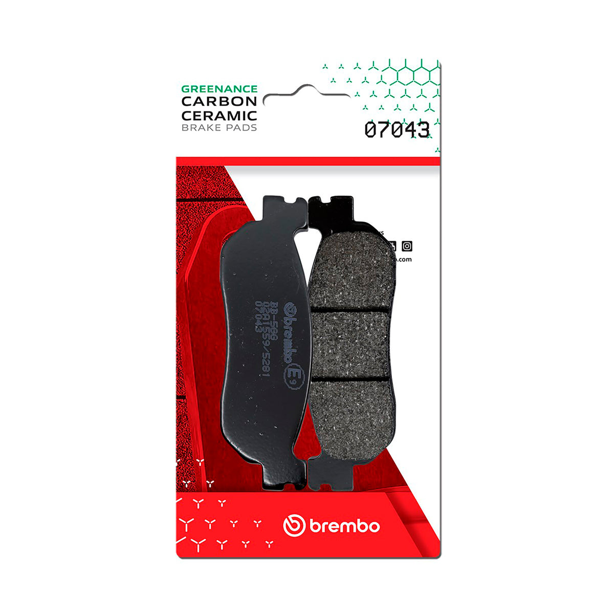 Brake Pads Scooter Carbon (L / R / R) - 07043CC 07043 (0303)