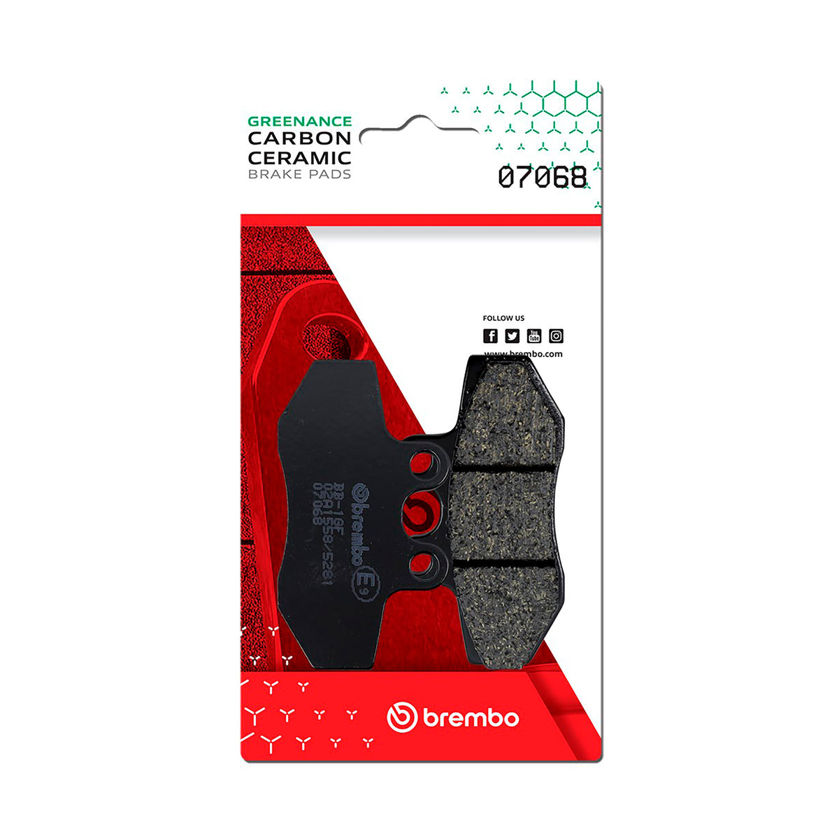 Brake Pads Scooter Carbon (L / R / F) - 07068 07068 (0303)