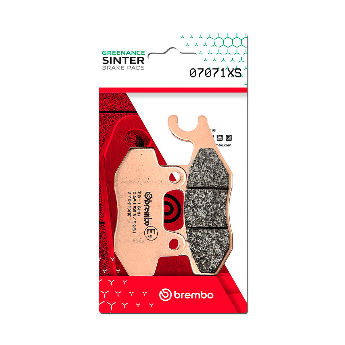 Brake Pads Scooter Sintered (L / R / R) - 07071XS 07071XS (0303)