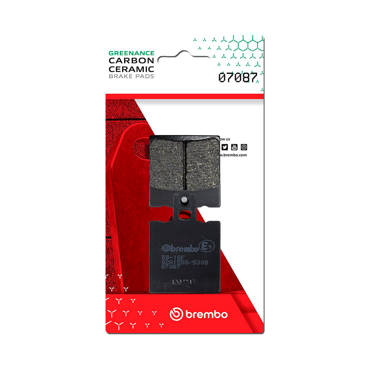 Brake Pads Scooter Carbon Ceramic (Front) - 07087 07087 (0303)