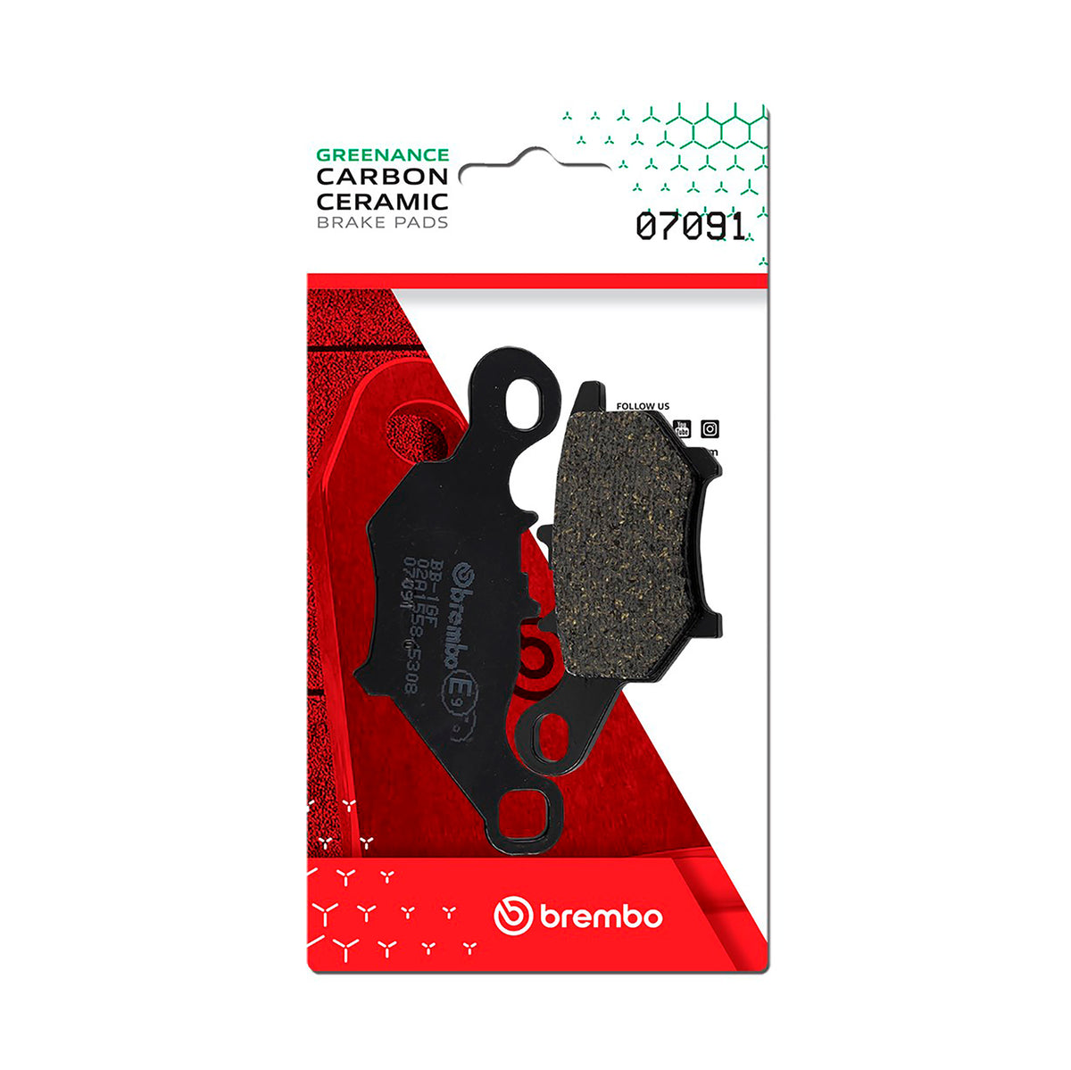 Brake Pads Scooter Carbon (L / R / F) - 07091 07091 (0303)