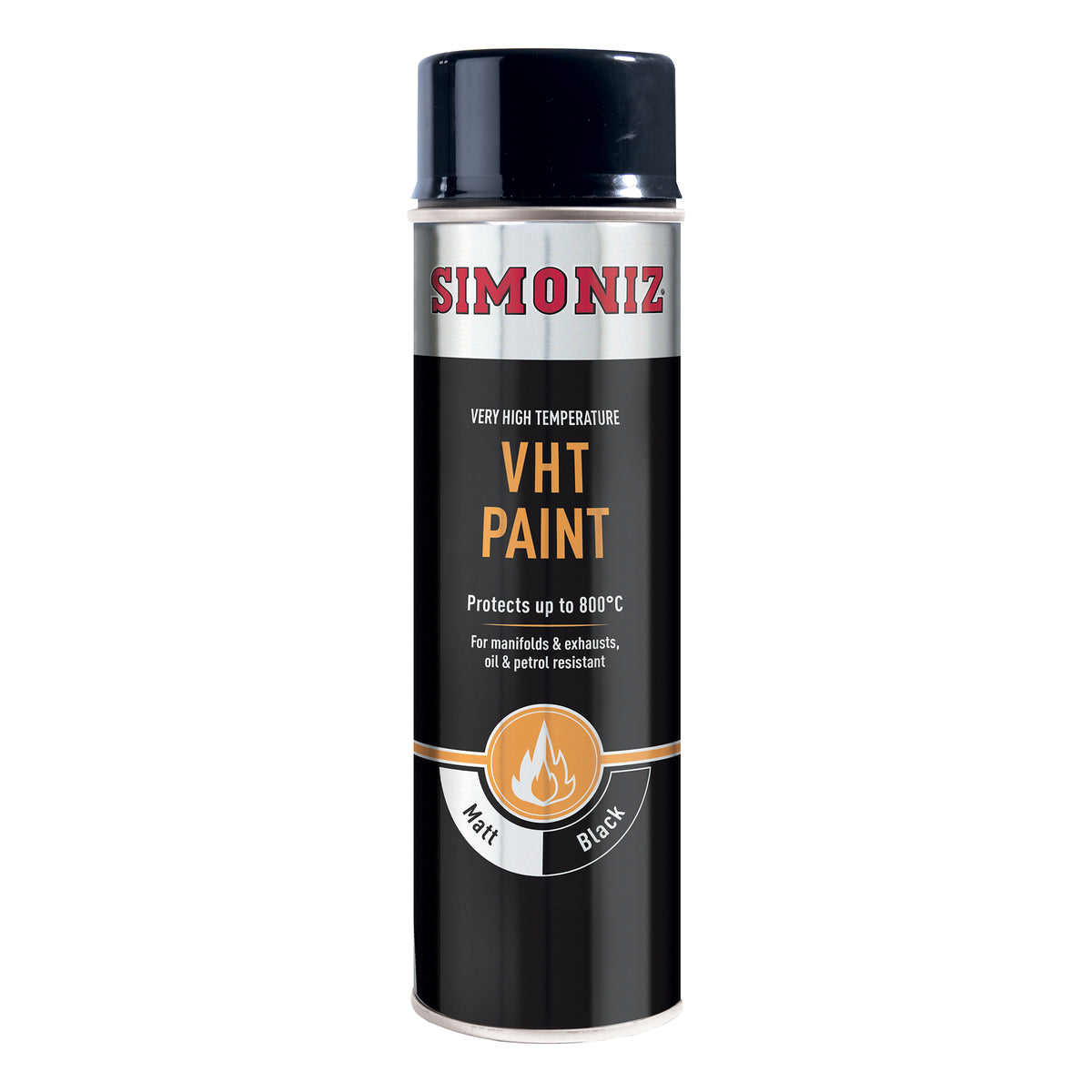 VHT Flameproof Matt Black 500ml SIMVHT20D