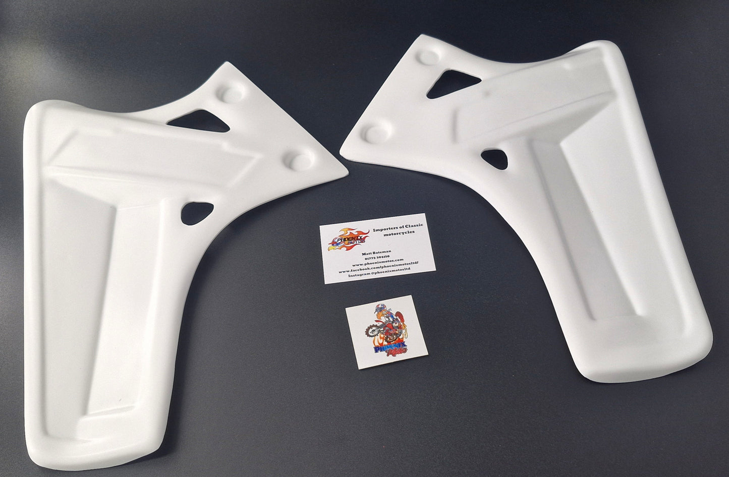 1985/1986 KTM 250 Radiator Shrouds White