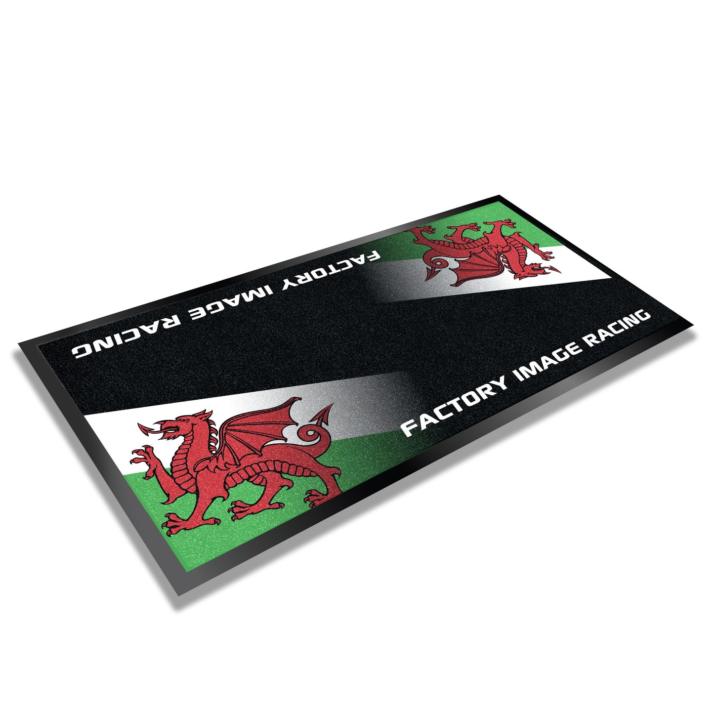 PIT MAT HEAVY DUTY WELSH DRAGON DESIGN, RUBBER BACK WITH EDGE, 1m X 2m