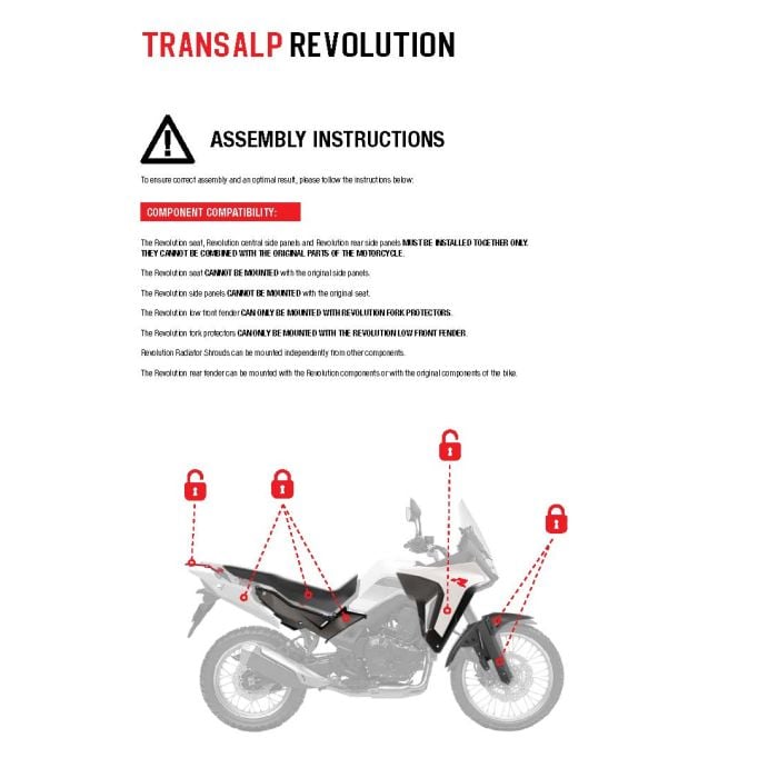 COMPLETE SEAT TRANSALP 750 23-25 R-TECH R-SEALP0NR24