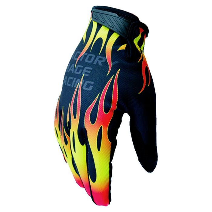 FIR ADULT MX GLOVES - M - FLAME DESIGN