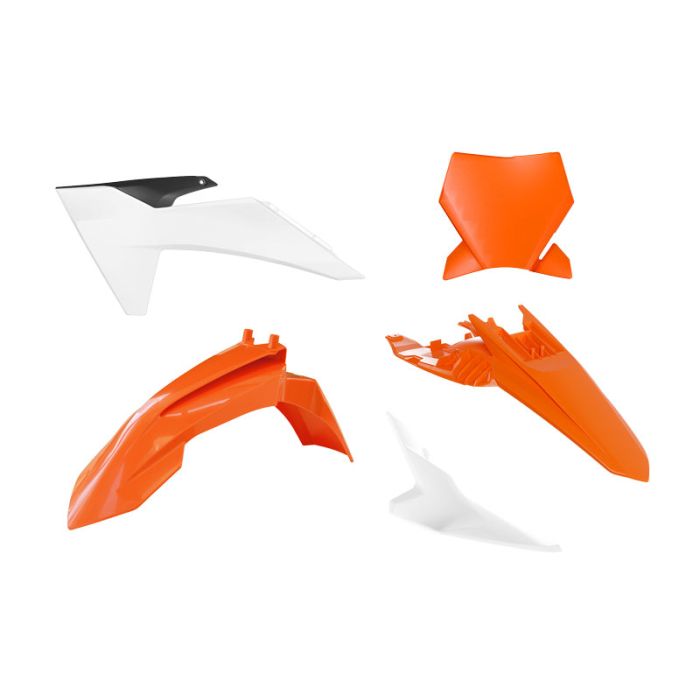 PLASTIC KIT 2024 KTM 65 SX ORANGE/WHITE/BLACK, RTECH R-KITKTM-OEM-165