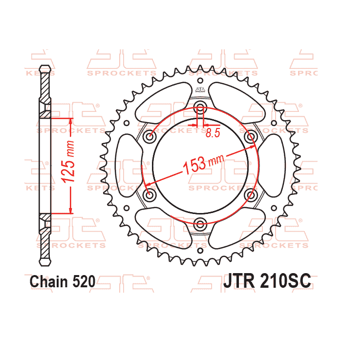 Beta XTrainer 300 2T 2026 JT Sprockets 49T Rear Sprocket