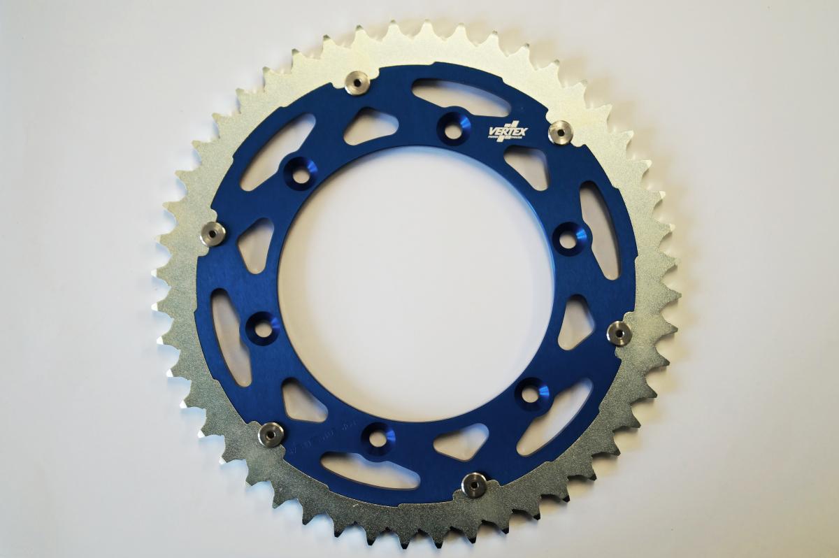 REAR SPROCKET TWINRING 251, VERTEX 892-2015DUOBU52, BLUE, 707576 ALLOY & C45 STEEL