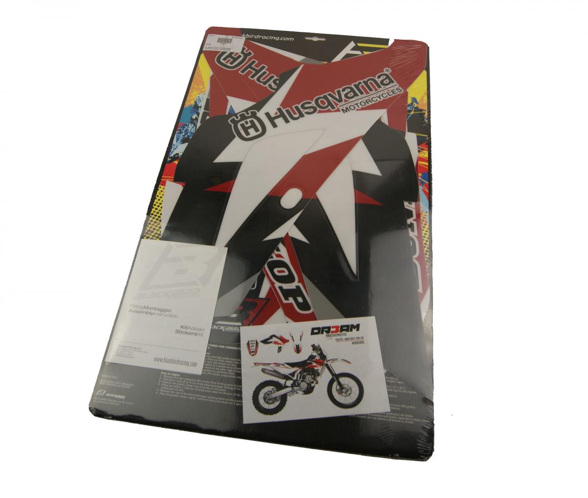08-13 HUSKY DREAM 3 RED, BLACKBIRD DECAL KIT 2608E, HUSQVARNA TE TC, CR WR