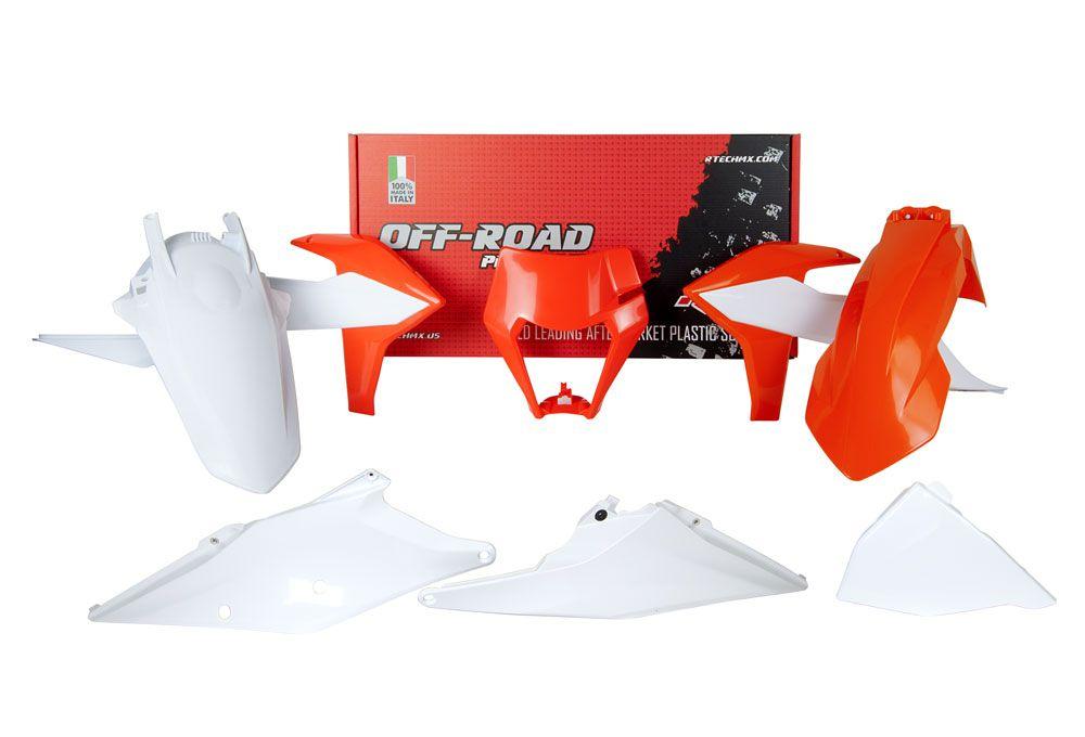 KTM EXC-F / EXC Plastic Kit / Body Set Orange & White – 2020–2023