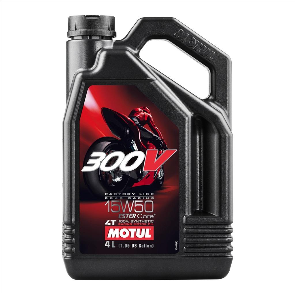 300V FL ROAD RACING 15W50 4 Litre, MOTUL 450011, Motorcycle, 100% SYNTHETIC