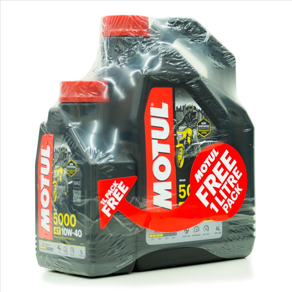 5000 10W40 4T 4XPCE 4L + 1L, MOTUL 450037, 1, Motorcycle, TECHNOSYNTHESE