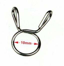 HOSE CLAMP / CLIP ID: 10mm PACK 50, OD PIPE DIA RANGE 10.5MM - 11MM