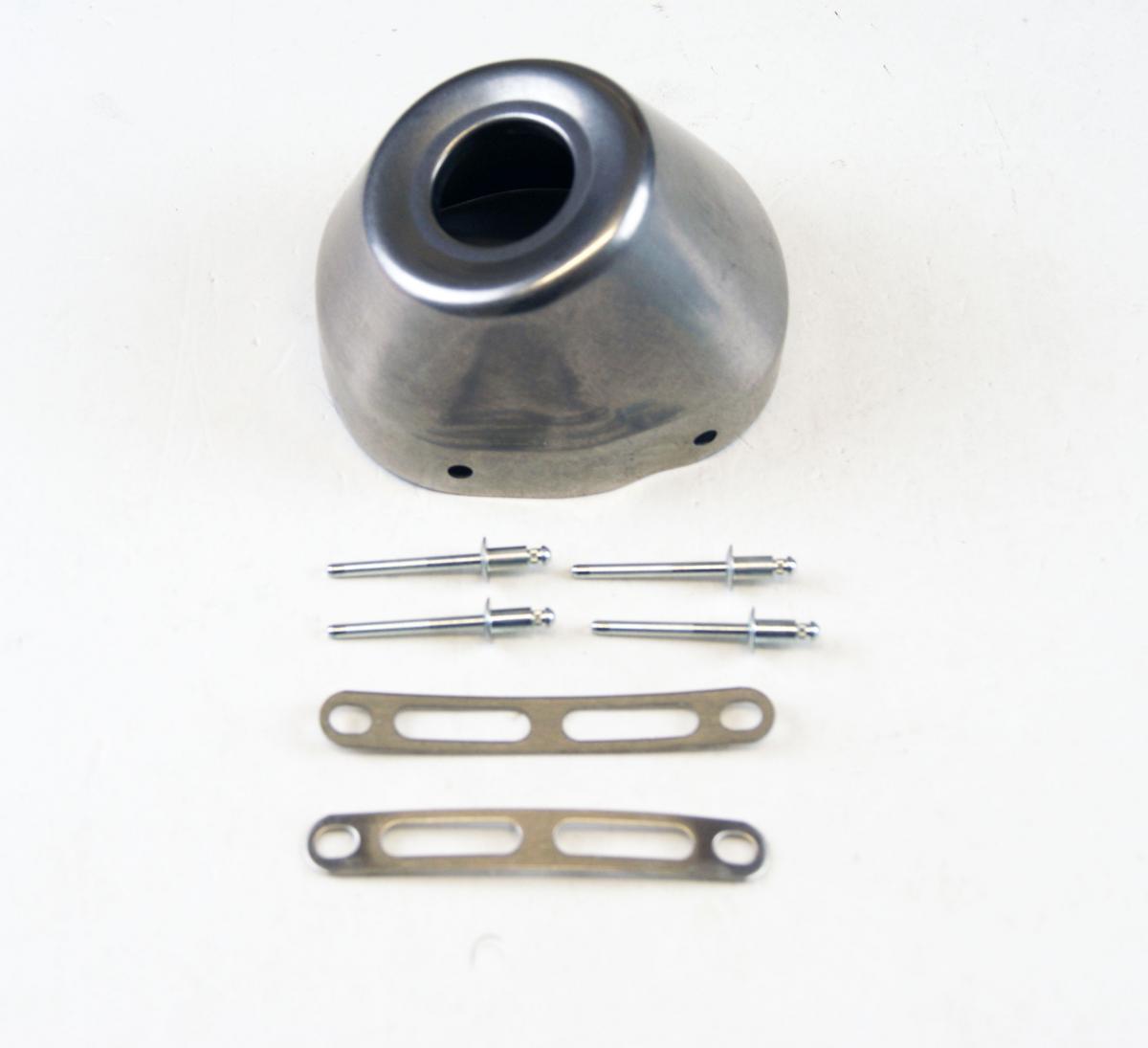 FMF POWERCORE 2.1 REP SS CAP, 020520, REPLACEMENT END CAP, 1.145 INCH, STAINLESS