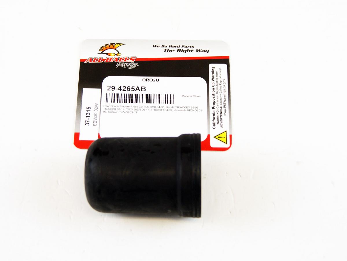 REAR SHOCK BLADDER, ALLBALLS 37-1315, Arctic Cat 400 DVX 04-08, Honda TRX400EX 99-08, TRX400X 09-14, TRX450ER 06-14, TRX450R 04-09, Kawasa
