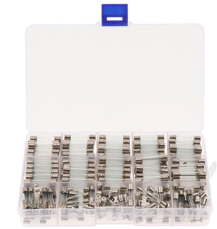 250PC GLASS FUSES, 1A 2A 3A 5A 6A 7A 8A 10A 15A 20A