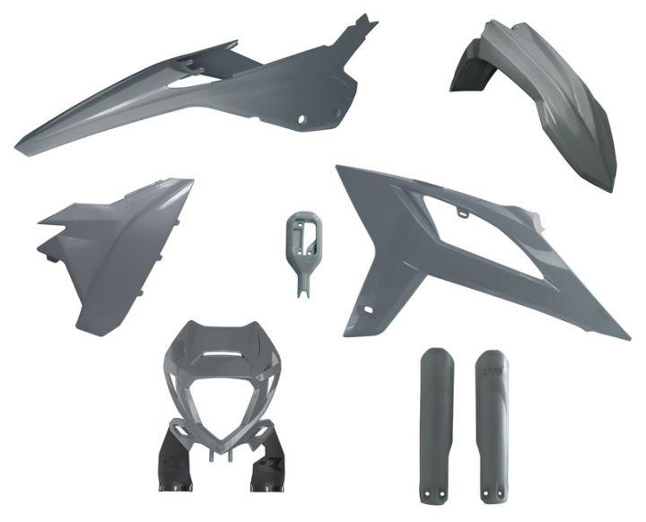 Beta RR 125-480 Plastic Kit / Body Set – Grey – 2020–2022