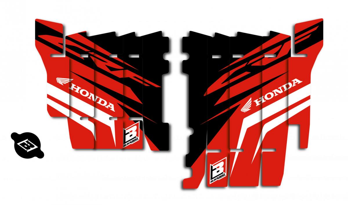 21-22 CRF450 RAD LOUVER DECAL, BLACKBIRD A108N