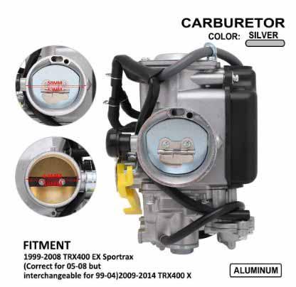 Carburetor Assembly HONDA ATV 38mm, SPORTTRAX TRX 400X 400EX 1999-2008