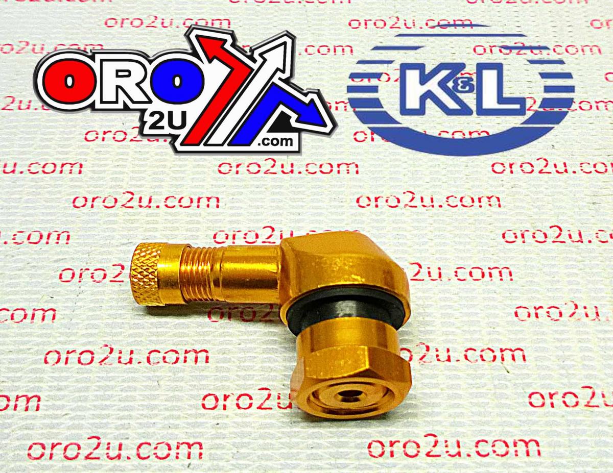 ALUM. TYRE VALVE STEMS GOLD, K&L 32-3037 10mm 90*