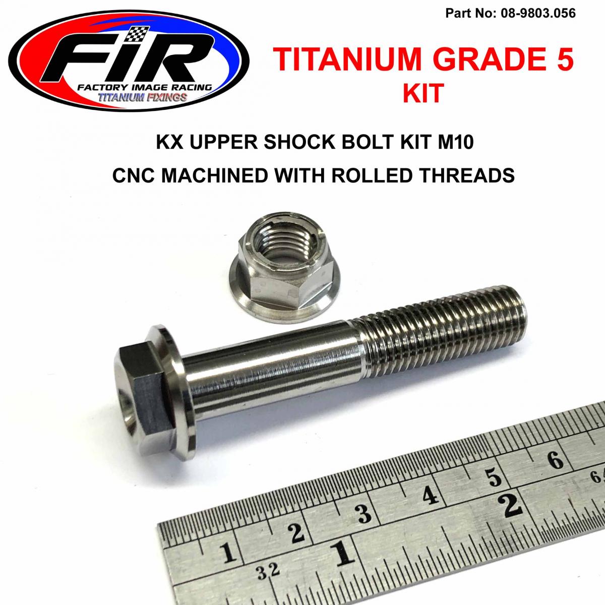 GR5 KX UPPER SHOCK BOLT KIT M10, 56mm / KX125 KXF250 , 92153-0828 / 921530828 / 92210-1080