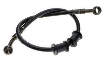 HOSE KIT UNIVERSAL 47.20" 500mm BLACK HYDRAULIC BRAIDED BRAKE LINE