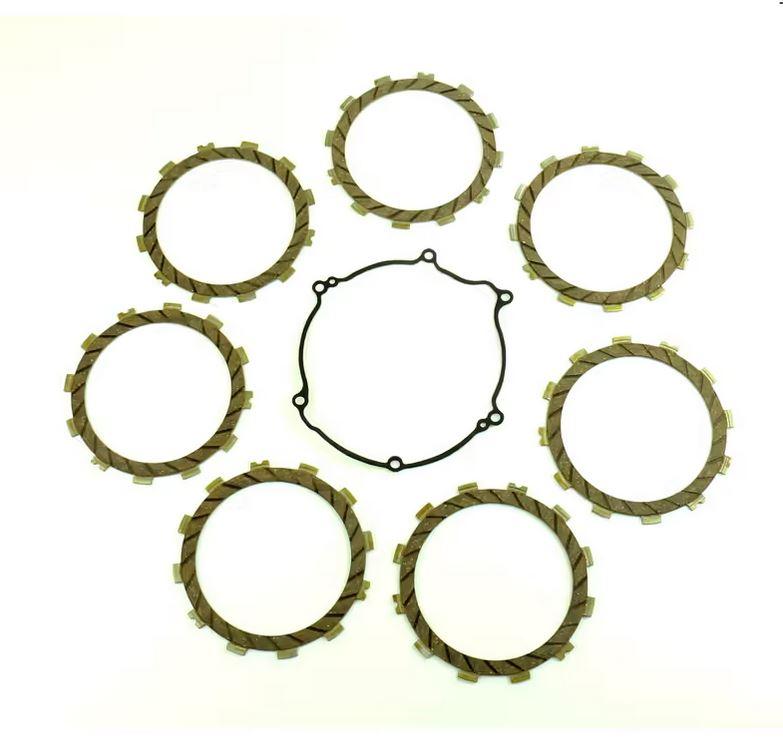 CLUTCH FRICTION PLATE SET KAWA KX125 03-08, ATHENA P40230063, WITH GASKET
