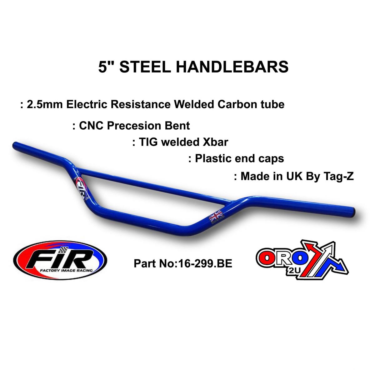 5" STEEL HANDLEBARS BLUE 48-613 REN / HIGH ENDURO