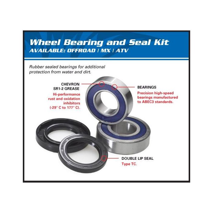 Honda CR250 1978 1979 All Balls Rear Wheel Bearing kit