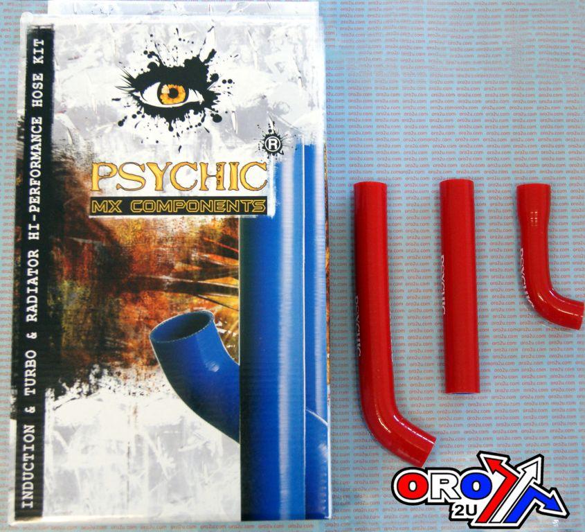 HOSE KIT/3 GAS GAS TRIAL RED, PSYCHIC MX-10045RD SILICONE, RADIATOR HOSE TXT PRO