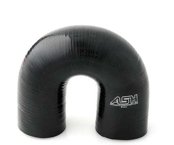 SILICONE HOSE 25MM 180 BEND, BLACK, UNIVERSAL AIR, WATER, INTAKE