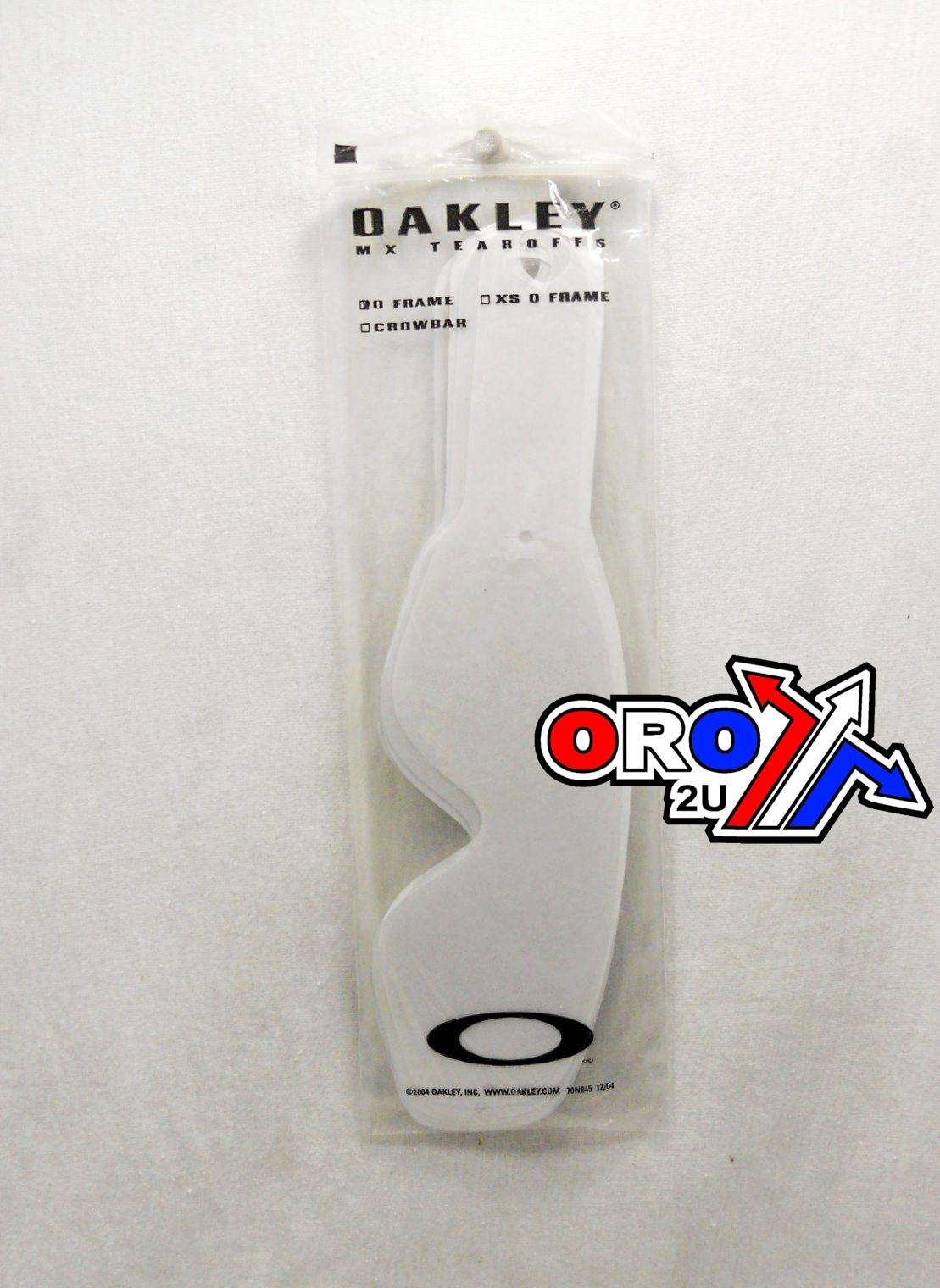 OAKLEY TEAROFFS PK/25, OAKLEY 01-149, OAKLEY O-FRAME 2000
