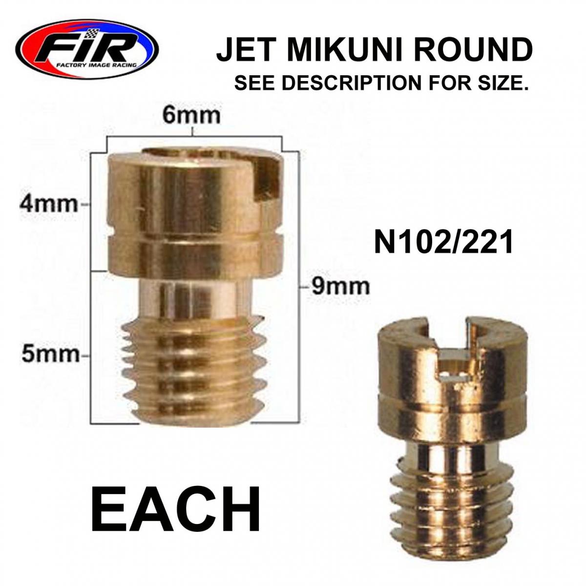 JET 140 MIKUNI N102/221 ROUND