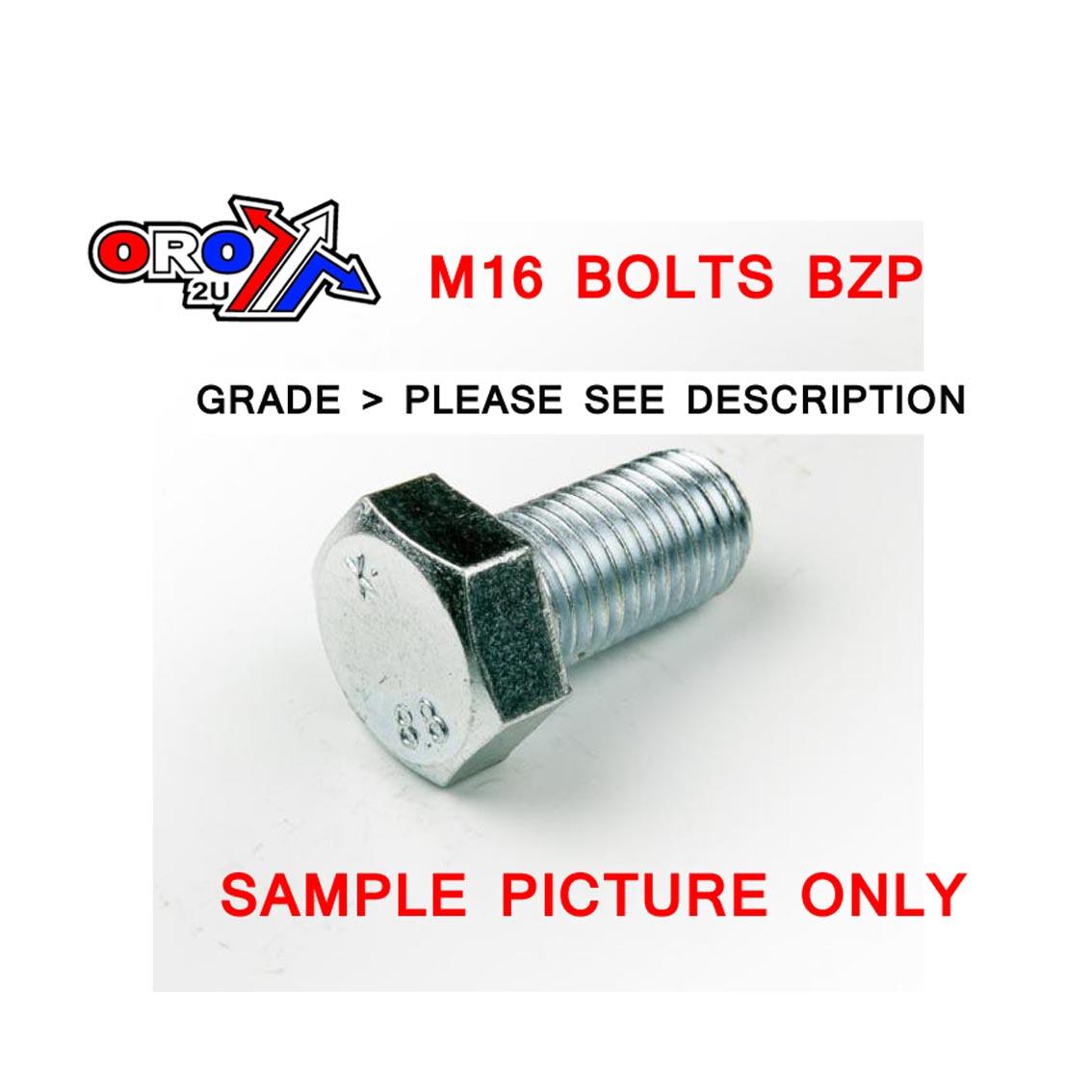 M16X45 BOLT HEX BZP EACH