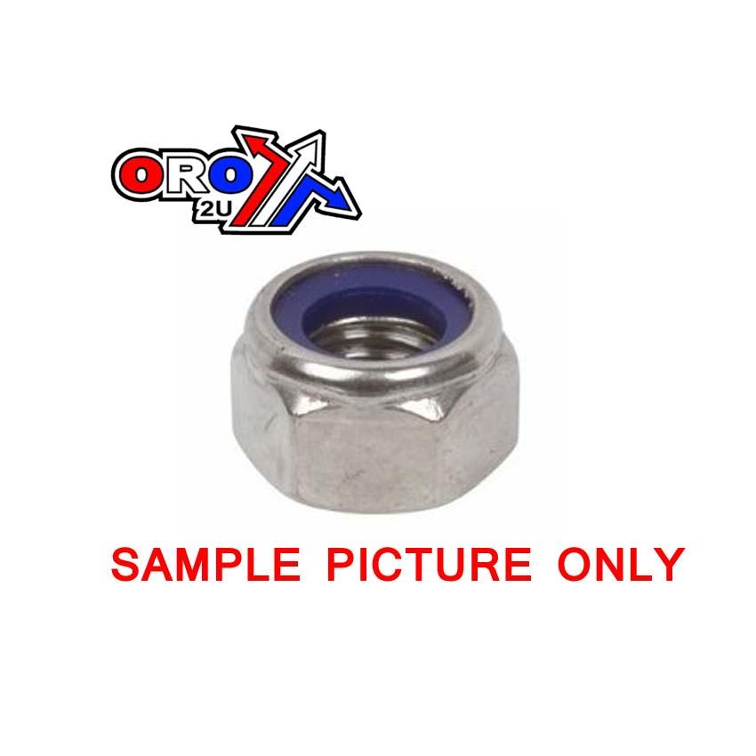 M8 NYLON LOCK NUT BZP, SLIM / THIN 8x13mm, TYPE (T)