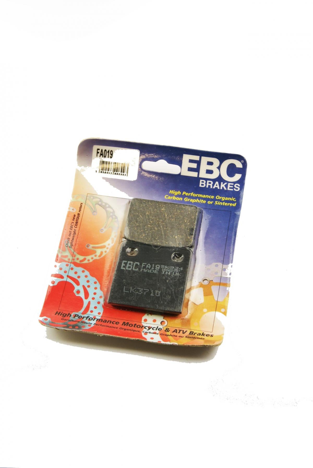 BRAKE PADS DISC SEMI-METAL, EBC FA19 / FA019