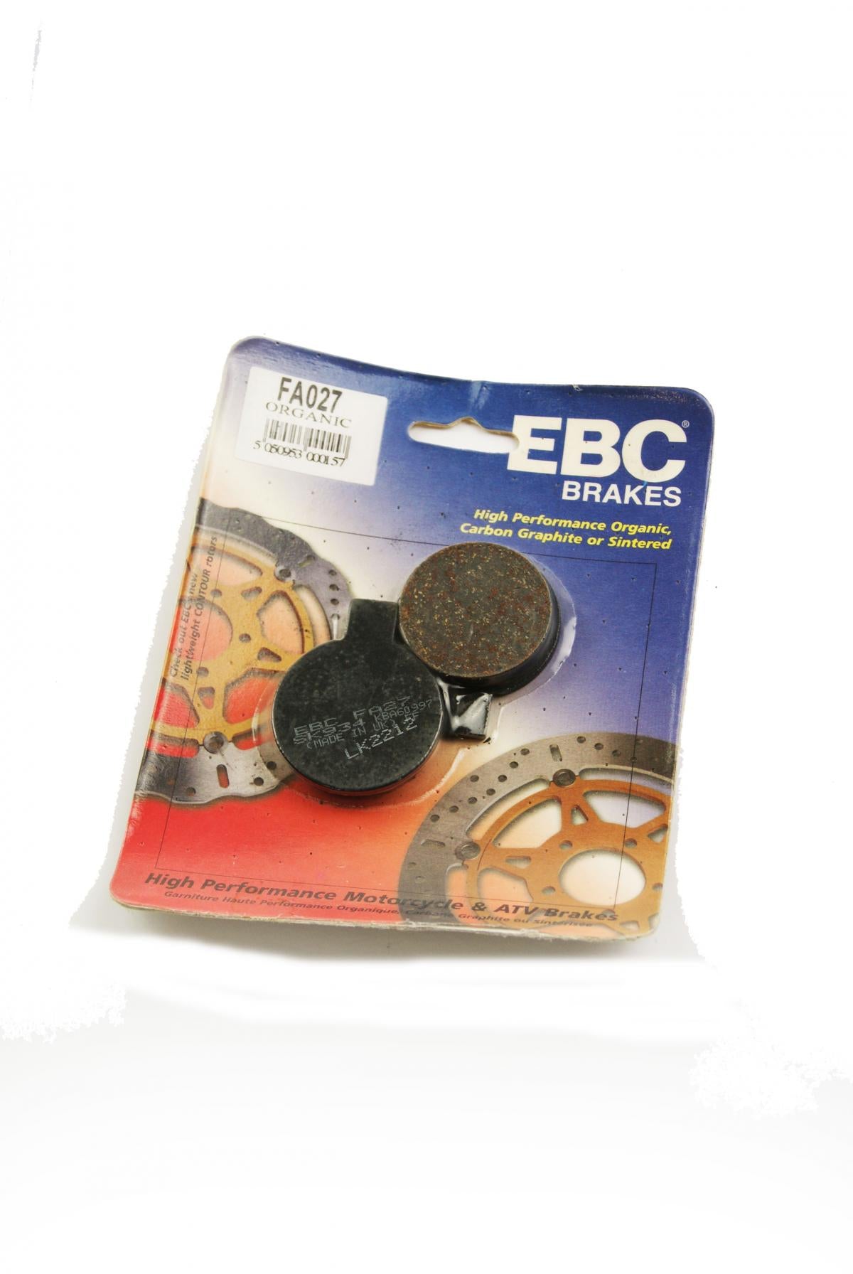 BRAKE PADS DISC SEMI-METAL, EBC FA027 / FA27 NORTON