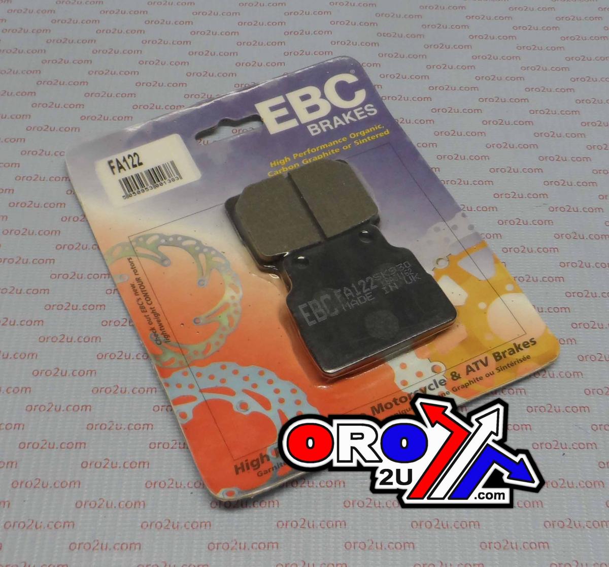 BRAKE PADS STD SEMI-METAL, EBC FA122