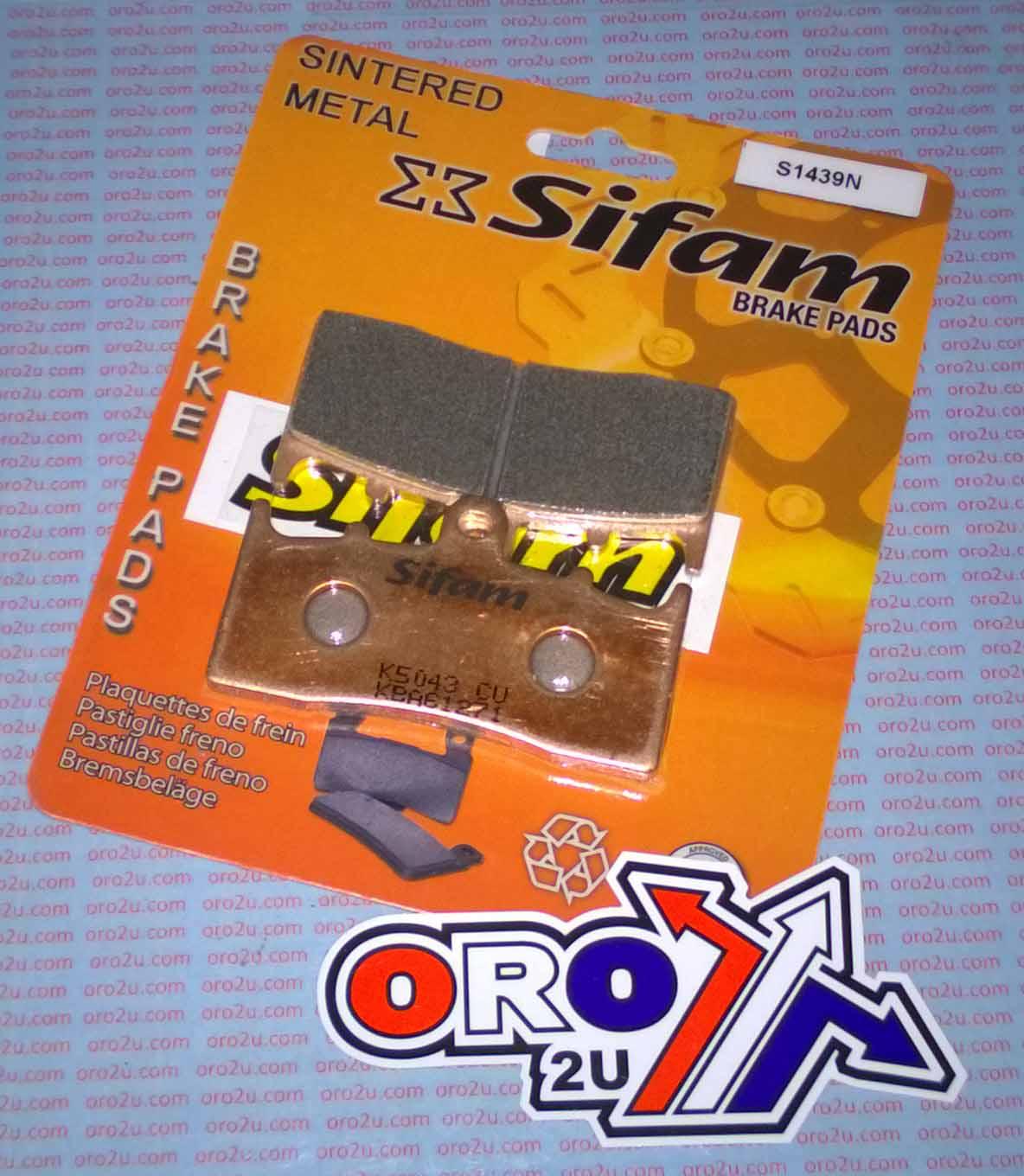 BRAKE PADS DISC SINTERED METAL, SIFAM S1439N (FA613)